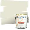 imagePRESTIGE Paints Exterior Paint and Primer In One 1Gallon Satin Comparable Match of Benjamin Moore Cloud White937BMPCM