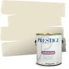 imagePRESTIGE Paints Exterior Paint and Primer In One 1Gallon Satin Comparable Match of Benjamin Moore Cloud White940BMPCM