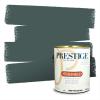 imagePRESTIGE Paints Exterior Paint and Primer In One 1Gallon SemiGloss Comparable Match of Behr Black EvergreenMQ69PCM