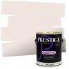 imagePRESTIGE Paints Exterior Paint and Primer In One 1Gallon Satin Comparable Match of Benjamin Moore Cloud WhiteMauve Hint