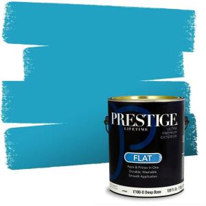 imagePRESTIGE Paints Exterior Paint and Primer In One 1Gallon Flat Comparable Match of Benjamin Moore Sea Isle769BMPCM