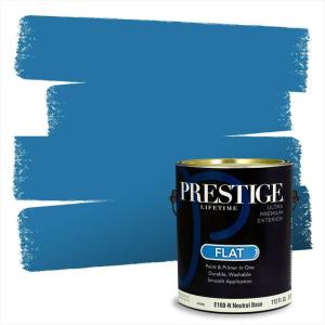 imagePRESTIGE Paints Exterior Paint and Primer In One 1Gallon Flat Comparable Match of Benjamin Moore Sea Isle784BMPCM