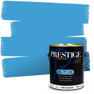 imagePRESTIGE Paints Exterior Paint and Primer In One 1Gallon Flat Comparable Match of Benjamin Moore Sea Isle790BMPCM