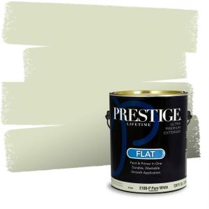 imagePRESTIGE Paints Exterior Paint and Primer In One 1Gallon Satin Comparable Match of Behr Soapstone MQ347PCM