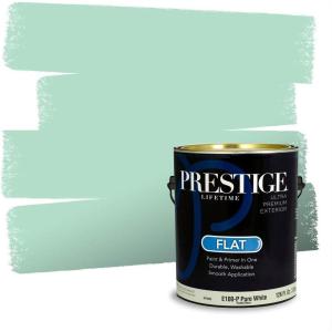 imagePRESTIGE Paints Exterior Paint and Primer In One 1Gallon Satin Comparable Match of Behr Soapstone MQ418PCM