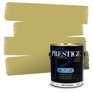 imagePRESTIGE Paints Exterior Paint and Primer In One 1Gallon Satin Comparable Match of Behr Soapstone MQ442PCM