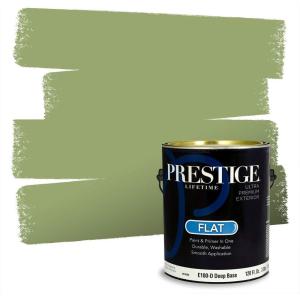 imagePRESTIGE Paints Exterior Paint and Primer In One 1Gallon Satin Comparable Match of Behr Soapstone MQ443PCM