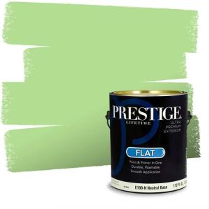 imagePRESTIGE Paints Exterior Paint and Primer In One 1Gallon Satin Comparable Match of Behr Soapstone MQ446PCM