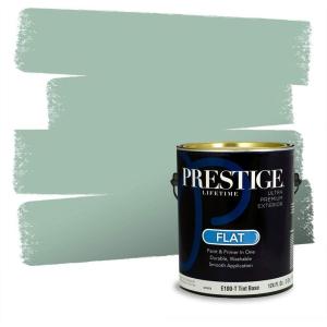 imagePRESTIGE Paints Exterior Paint and Primer In One 1Gallon Satin Comparable Match of Behr Soapstone MQ613PCM