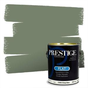 imagePRESTIGE Paints Exterior Paint and Primer In One 1Gallon Satin Comparable Match of Behr Soapstone MQ616PCM