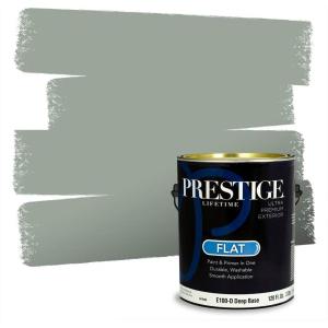 imagePRESTIGE Paints Exterior Paint and Primer In One 1Gallon Satin Comparable Match of Behr Soapstone MQ617PCM