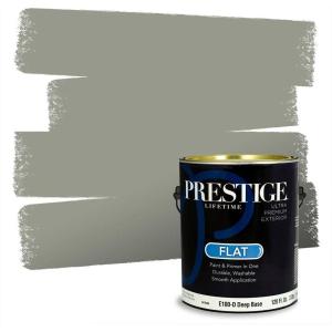 imagePRESTIGE Paints Exterior Paint and Primer In One 1Gallon Satin Comparable Match of Behr Soapstone MQ621PCM