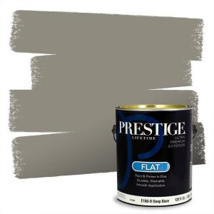 imagePRESTIGE Paints Exterior Paint and Primer In One 1Gallon Satin Comparable Match of Behr Soapstone MQ625PCM