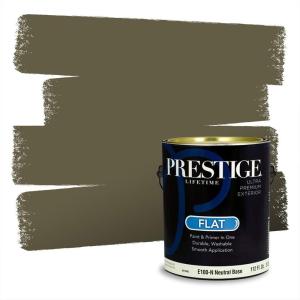 imagePRESTIGE Paints Exterior Paint and Primer In One 1Gallon Satin Comparable Match of Behr Soapstone MQ628PCM