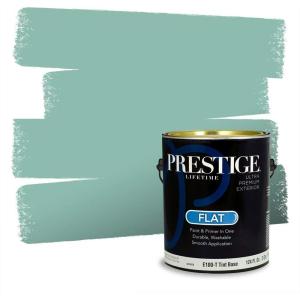 imagePRESTIGE Paints Exterior Paint and Primer In One 1Gallon Satin Comparable Match of Behr Soapstone MQ637PCM