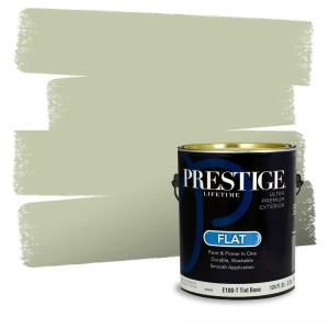 imagePRESTIGE Paints Exterior Paint and Primer In One 1Gallon SemiGloss Comparable Match of Behr Black EvergreenMQ650PCM