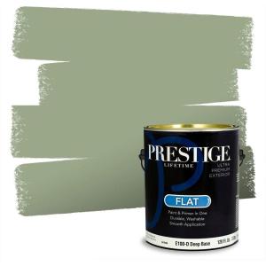 imagePRESTIGE Paints Exterior Paint and Primer In One 1Gallon SemiGloss Comparable Match of Behr Black EvergreenMQ651PCM