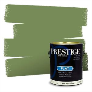 imagePRESTIGE Paints Exterior Paint and Primer In One 1Gallon SemiGloss Comparable Match of Behr Black EvergreenMQ652PCM