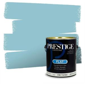 imagePRESTIGE Paints Exterior Paint and Primer In One 1Gallon SemiGloss Comparable Match of Behr Compass BlueCosmic Blue