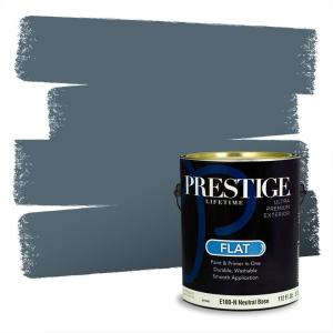 imagePRESTIGE Paints Exterior Paint and Primer In One 1Gallon SemiGloss Comparable Match of Behr Compass BlueMQ525PCM