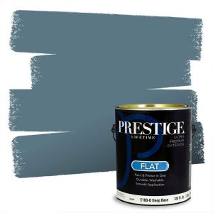 imagePRESTIGE Paints Exterior Paint and Primer In One 1Gallon SemiGloss Comparable Match of Behr Compass BlueMQ526PCM