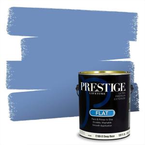 imagePRESTIGE Paints Exterior Paint and Primer In One 1Gallon SemiGloss Comparable Match of Behr Compass BlueMQ546PCM