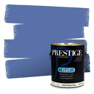 imagePRESTIGE Paints Exterior Paint and Primer In One 1Gallon SemiGloss Comparable Match of Behr Compass BlueMQ547PCM