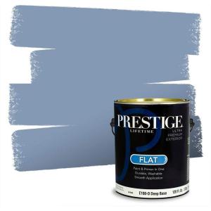 imagePRESTIGE Paints Exterior Paint and Primer In One 1Gallon SemiGloss Comparable Match of Behr Compass BlueMQ551PCM