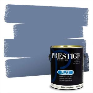 imagePRESTIGE Paints Exterior Paint and Primer In One 1Gallon SemiGloss Comparable Match of Behr Compass BlueMQ552PCM