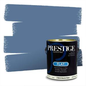 imagePRESTIGE Paints Exterior Paint and Primer In One 1Gallon SemiGloss Comparable Match of Behr Compass BlueMQ553PCM