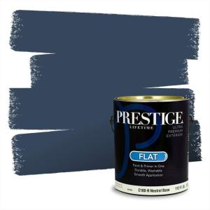 imagePRESTIGE Paints Exterior Paint and Primer In One 1Gallon SemiGloss Comparable Match of Behr Compass BlueMQ554PCM