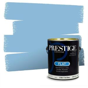 imagePRESTIGE Paints Exterior Paint and Primer In One 1Gallon SemiGloss Comparable Match of Behr Compass BlueMQ555PCM