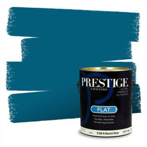 imagePRESTIGE Paints Exterior Paint and Primer In One 1Gallon SemiGloss Comparable Match of Behr Compass BlueMQ562PCM
