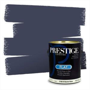 imagePRESTIGE Paints Exterior Paint and Primer In One 1Gallon SemiGloss Comparable Match of Behr Compass BlueMQ59PCM