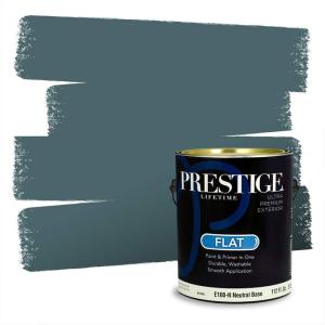 imagePRESTIGE Paints Exterior Paint and Primer In One 1Gallon SemiGloss Comparable Match of Behr Compass BlueMQ62PCM