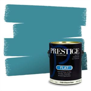 imagePRESTIGE Paints Exterior Paint and Primer In One 1Gallon SemiGloss Comparable Match of Behr Compass BlueMQ634PCM