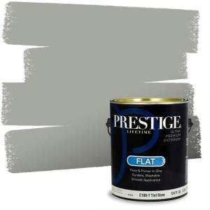 imagePRESTIGE Paints Exterior Paint and Primer In One 1Gallon SemiGloss Comparable Match of Benjamin Moore Sebring White1482BMPCM
