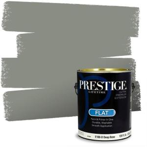 imagePRESTIGE Paints Exterior Paint and Primer In One 1Gallon SemiGloss Comparable Match of Benjamin Moore Sebring White1483BMPCM