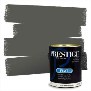 imagePRESTIGE Paints Exterior Paint and Primer In One 1Gallon SemiGloss Comparable Match of Benjamin Moore Sebring White1484BMPCM