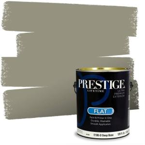 imagePRESTIGE Paints Exterior Paint and Primer In One 1Gallon SemiGloss Comparable Match of Benjamin Moore Sebring White1488BMPCM