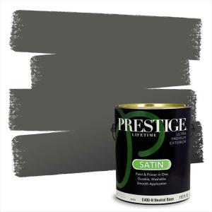 imagePRESTIGE Paints Exterior Paint and Primer In One 1Gallon SemiGloss Comparable Match of Benjamin Moore Sebring WhiteAshwood Moss