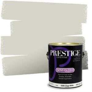 imagePRESTIGE Paints Exterior Paint and Primer In One 1Gallon SemiGloss Comparable Match of Benjamin Moore Sebring WhiteSweet Spring