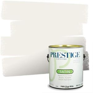 imagePRESTIGE Paints Interior Paint and Primer In One 1Gallon Eggshell Comparable Match of Benjamin Moore Oxford White876BMPCM