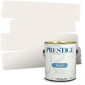 imagePRESTIGE Paints Interior Paint and Primer In One 1Gallon Eggshell Comparable Match of Benjamin Moore Oxford White877BMPCM