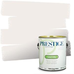 imagePRESTIGE Paints Interior Paint and Primer In One 1Gallon Eggshell Comparable Match of Benjamin Moore Oxford White881BMPCM