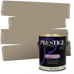 imagePRESTIGE Paints Interior Paint and Primer In One 1Gallon Satin Comparable Match of Benjamin Moore Mocha CreamRaccoon Hollow