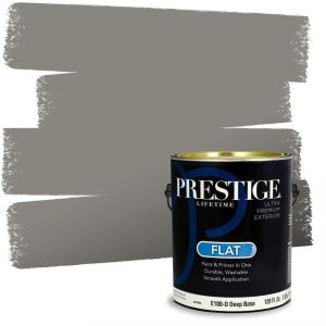 imagePRESTIGE Paints Interior Paint and Primer In One 1Gallon Satin Comparable Match of Benjamin Moore Revere PewterChelsea Gray