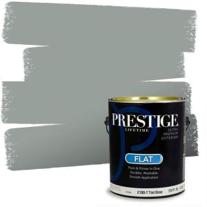 imagePRESTIGE Paints Interior Paint and Primer In One 1Gallon Satin Comparable Match of Benjamin Moore Revere PewterHC164BMPCM