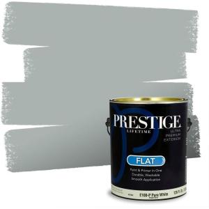 imagePRESTIGE Paints Interior Paint and Primer In One 1Gallon Satin Comparable Match of Benjamin Moore Revere PewterHC165BMPCM