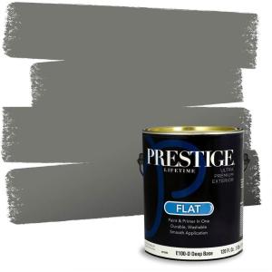 imagePRESTIGE Paints Interior Paint and Primer In One 1Gallon Satin Comparable Match of Benjamin Moore Revere PewterHC167BMPCM